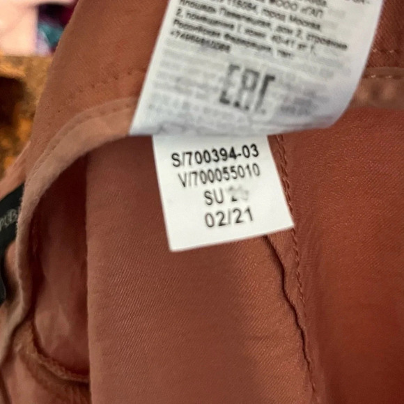 Banana Republic Shorts Women's 16 Terracotta Orange Pleated Summer Boho - Picture 10 of 10